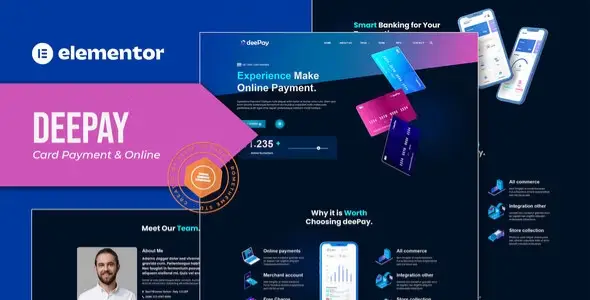 DeePay – Card Payment & Online Banking Elementor Template Kit